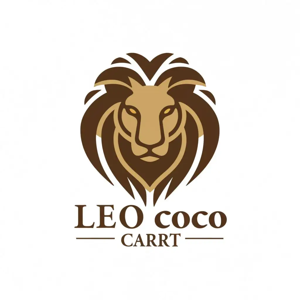 LOGO-Design-for-Leo-CoCo-Cart-Majestic-Black-Lion-with-Chocolate-Theme-and-Minimalist-Aesthetic