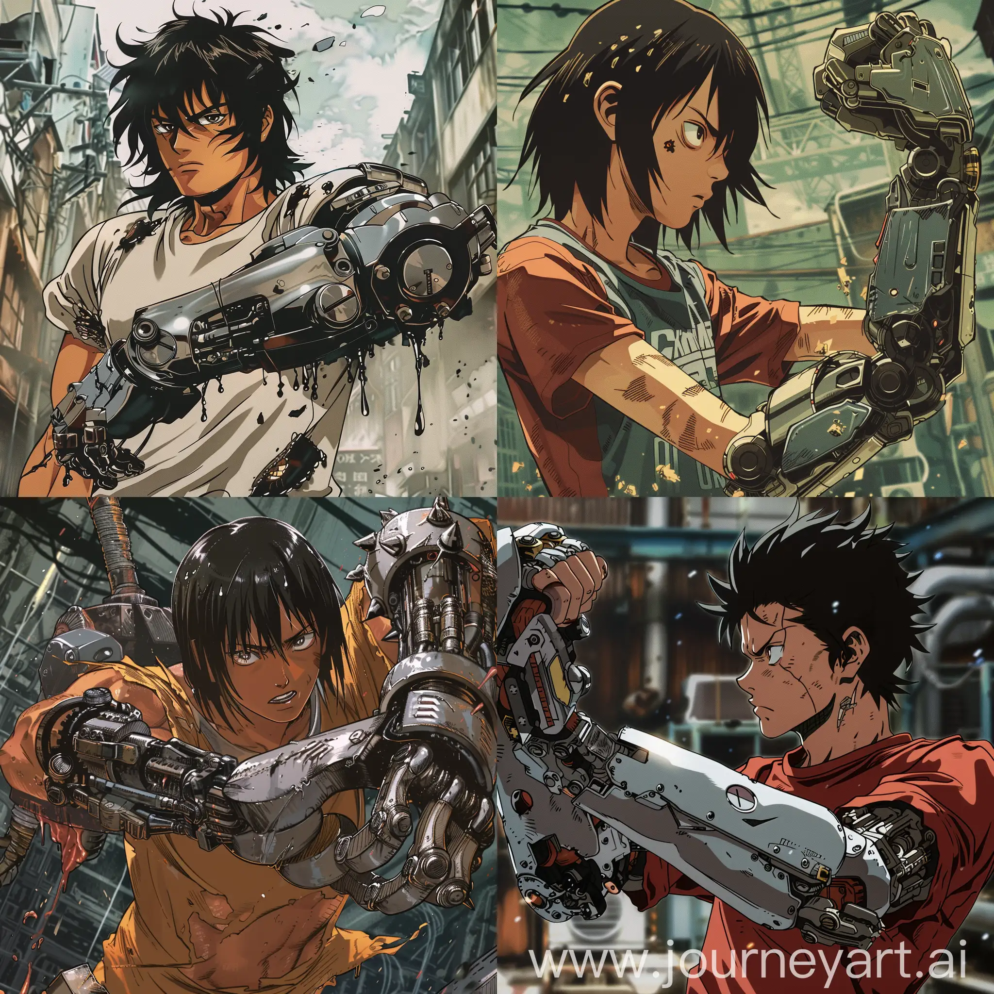 Asa-Mitaka-with-Epic-Metal-Arm-in-Chainsawman-Manga-Style