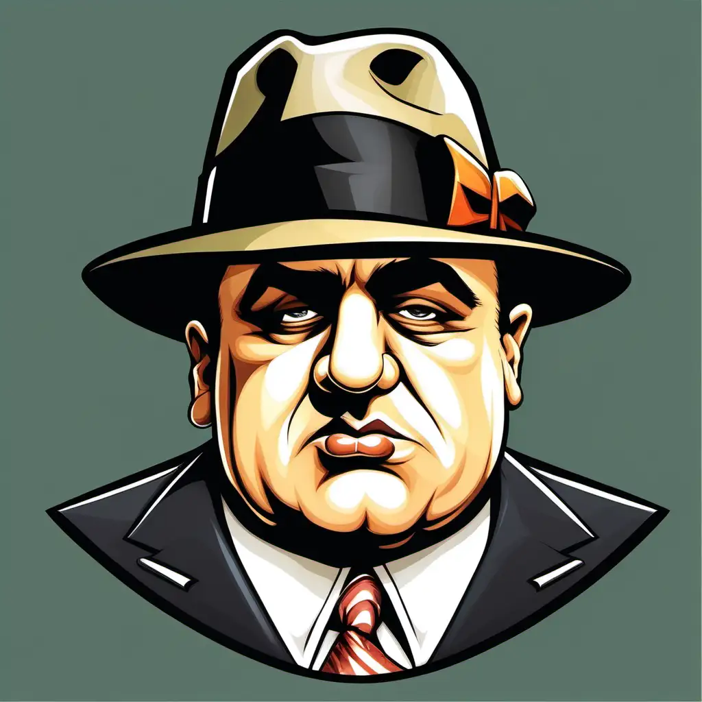 Al Capone Cartoon Head Icon | MUSE AI