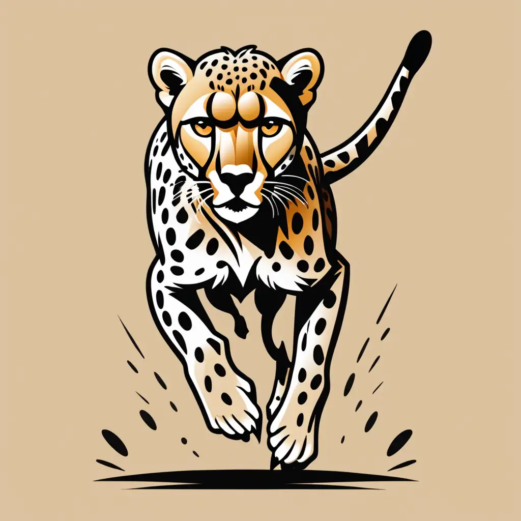 Dynamic Cheetah Pouncing Logo Design for HighEnergy Brands