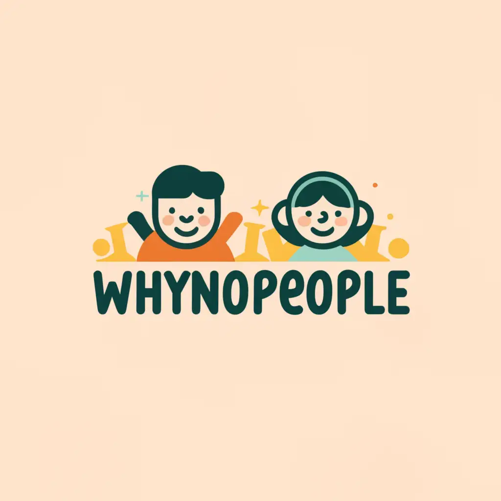 a logo design,with the text "whynopeople", main symbol:boy and girl Live video show,Moderate,clear background