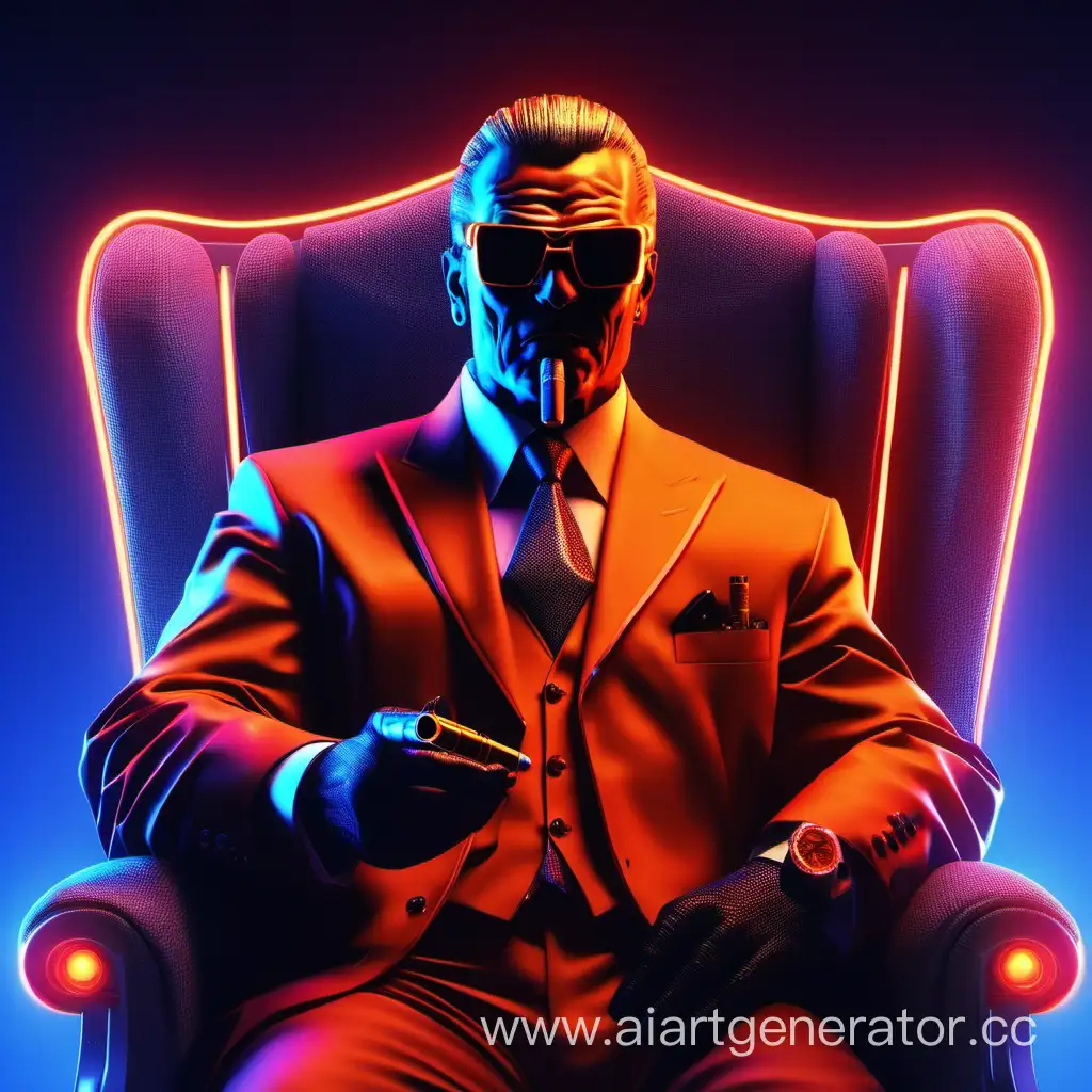 Neonlit-Cyber-Mafia-Boss-Smoking-Cigar-in-4K-Resolution