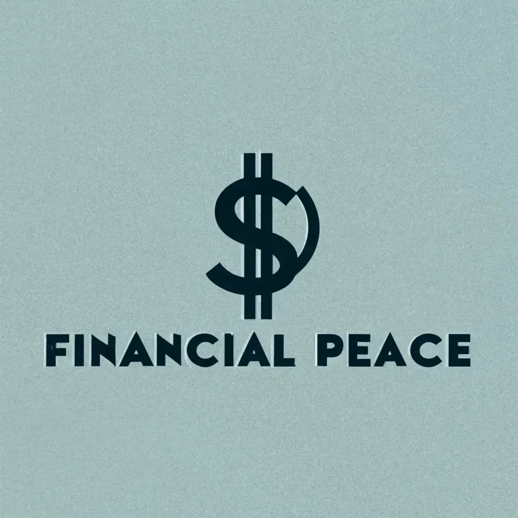 logo, Money Stocks Candle Sticks, with the text "FinancialPeace", typography, be used in Finance industry