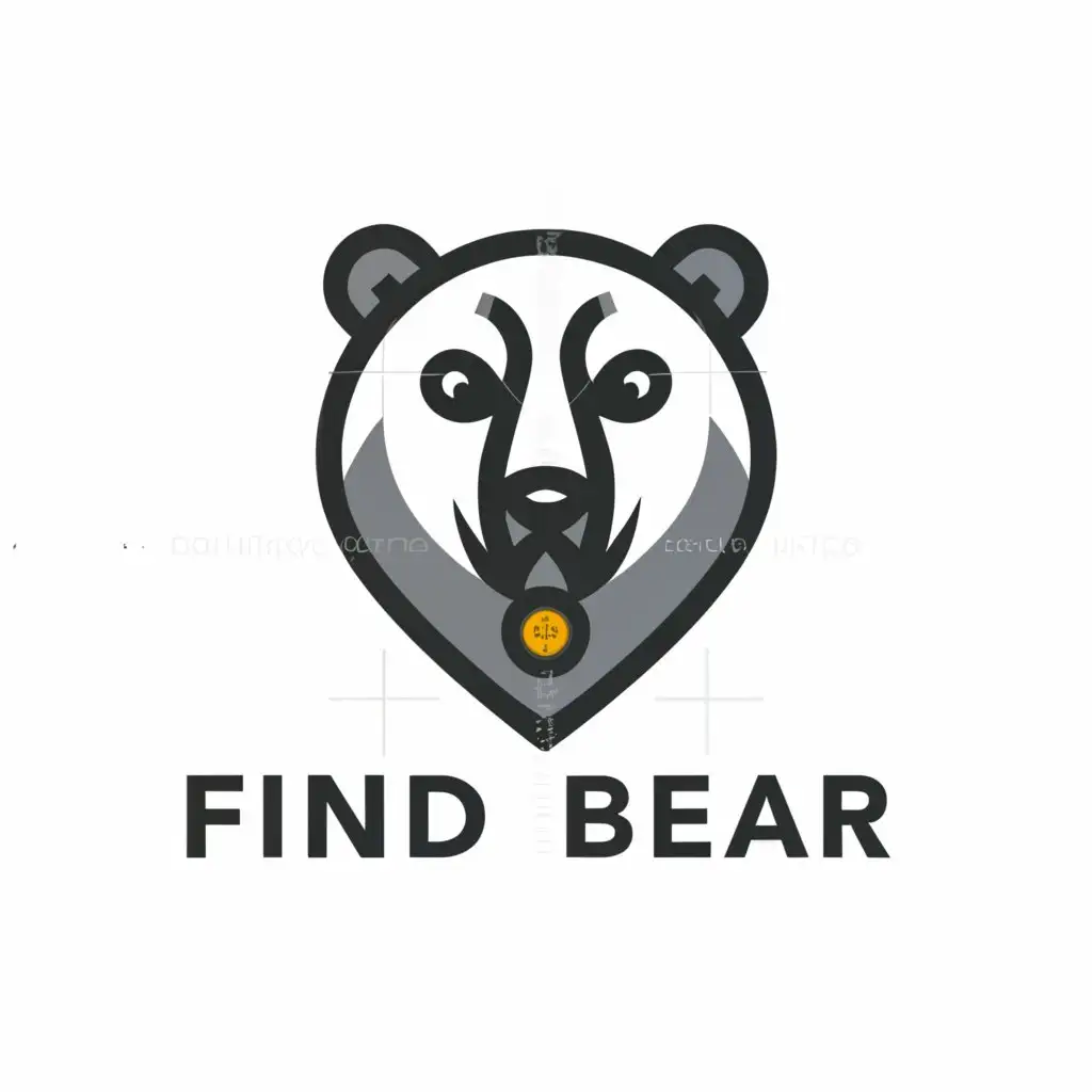 a logo design,with the text "Find Bear", main symbol:bear,Moderate,be used in Internet industry,clear background