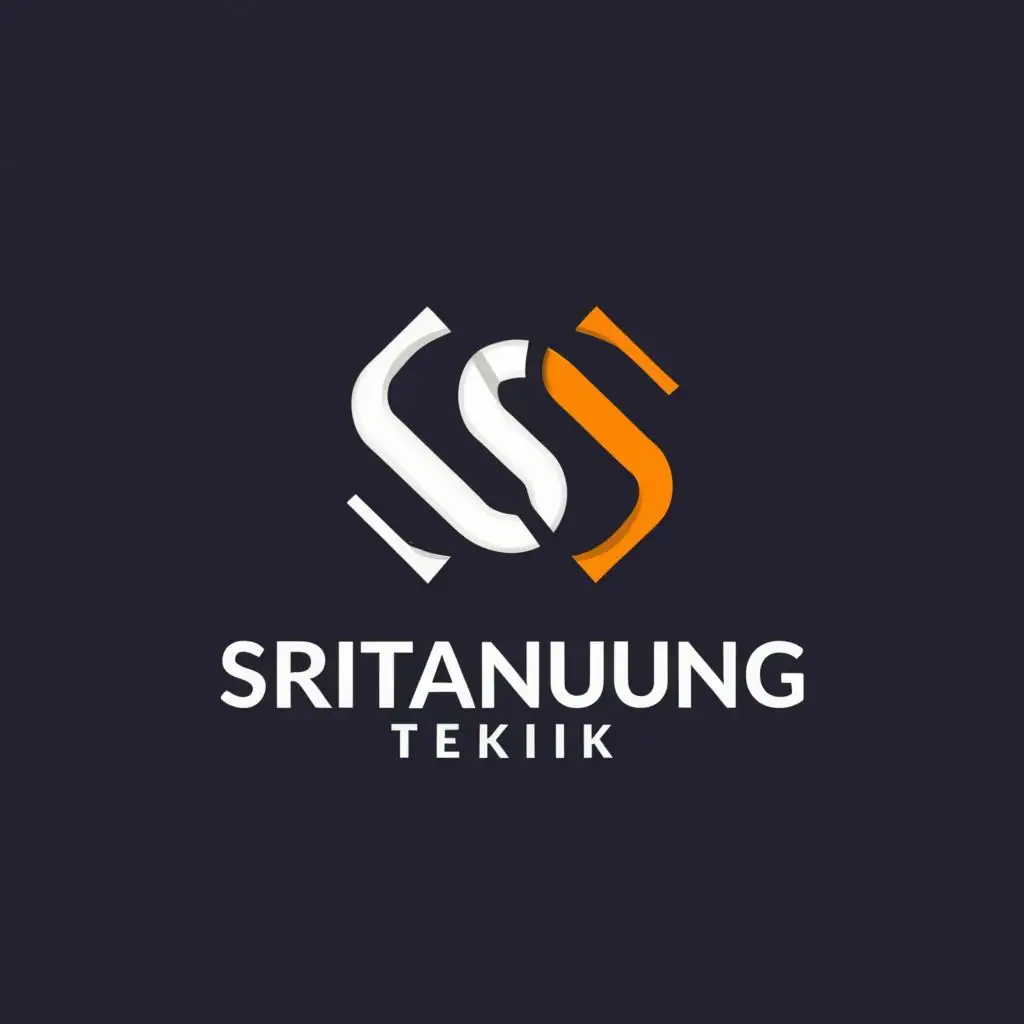 a logo design,with the text "SRITANJUNG TEKNIK", main symbol:the letters 's and t',Minimalistic,be used in Automotive industry,clear background