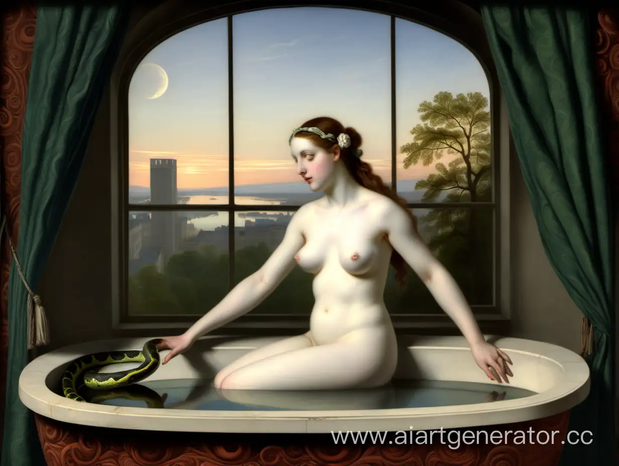 venus painted by emil nodle snake  bath window morning