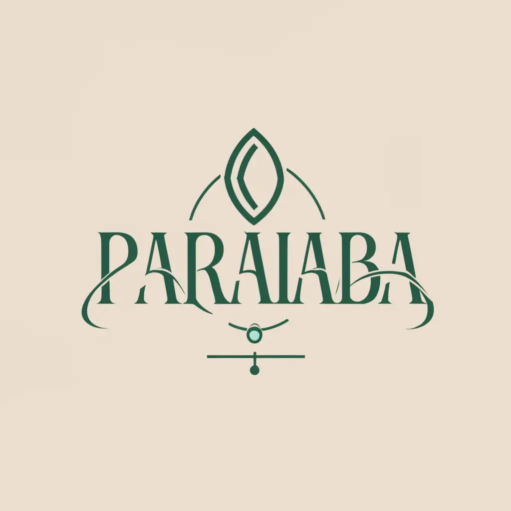 a logo design,with the text "Paraiba", main symbol:using aquas' colors , it should represent modern, elegant, and a go-to jewelry store,Moderate,clear background