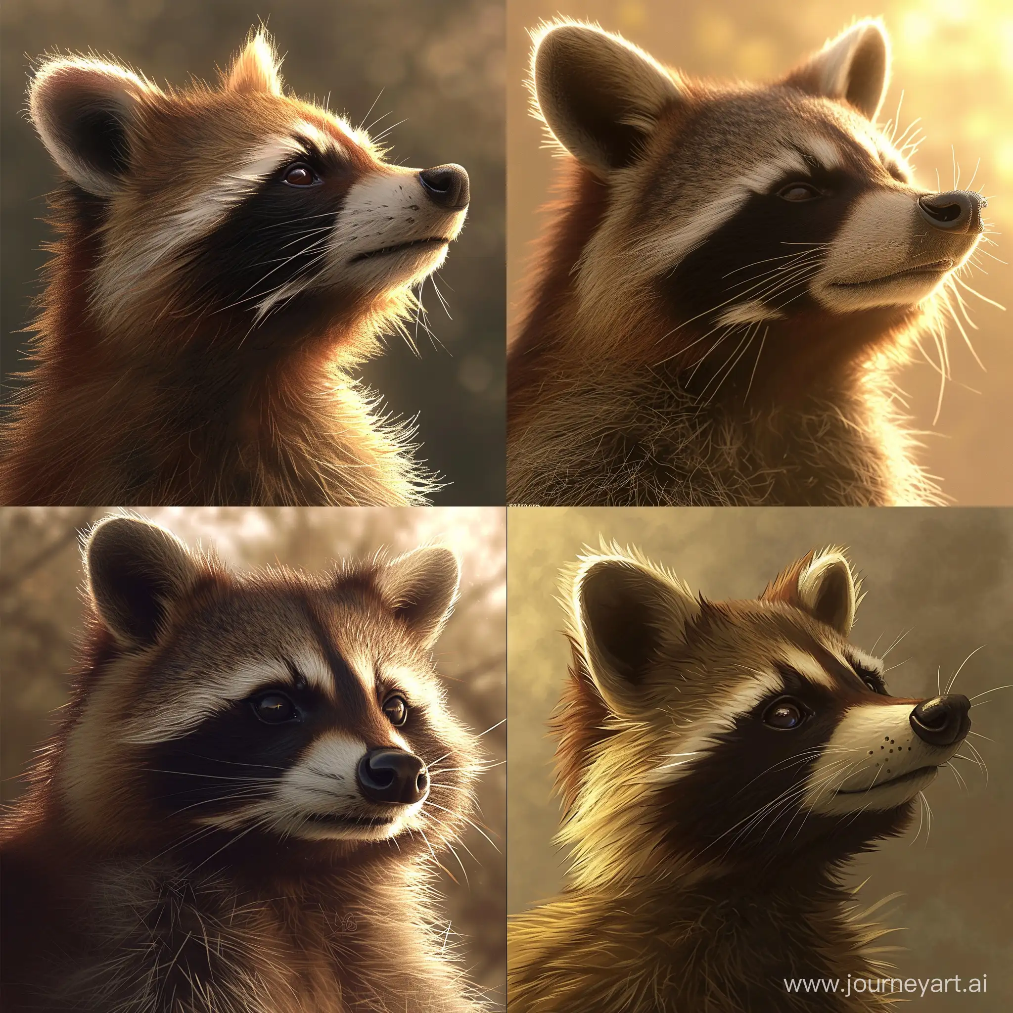 /imagine prompt:A close-up of a raccoon head, styled like Reddit Collectible Avatars, turned approximately 45 degrees to the right, face slightly tilted downwards, creating an impression of contemplation or rest. Cartoon, art cute cartoon, digital rendering, capturing the unique texture and colors of raccoon cartoon, with attention to the facial expression that conveys a thoughtful or relaxed mood. Created Using:  styled like Reddit Collectible Avatars, digital art tools, avatar-inspired style, soft shading, subtle lighting, focus on facial details, slightly cartoonish,, --ar 1:1 --v 6.0