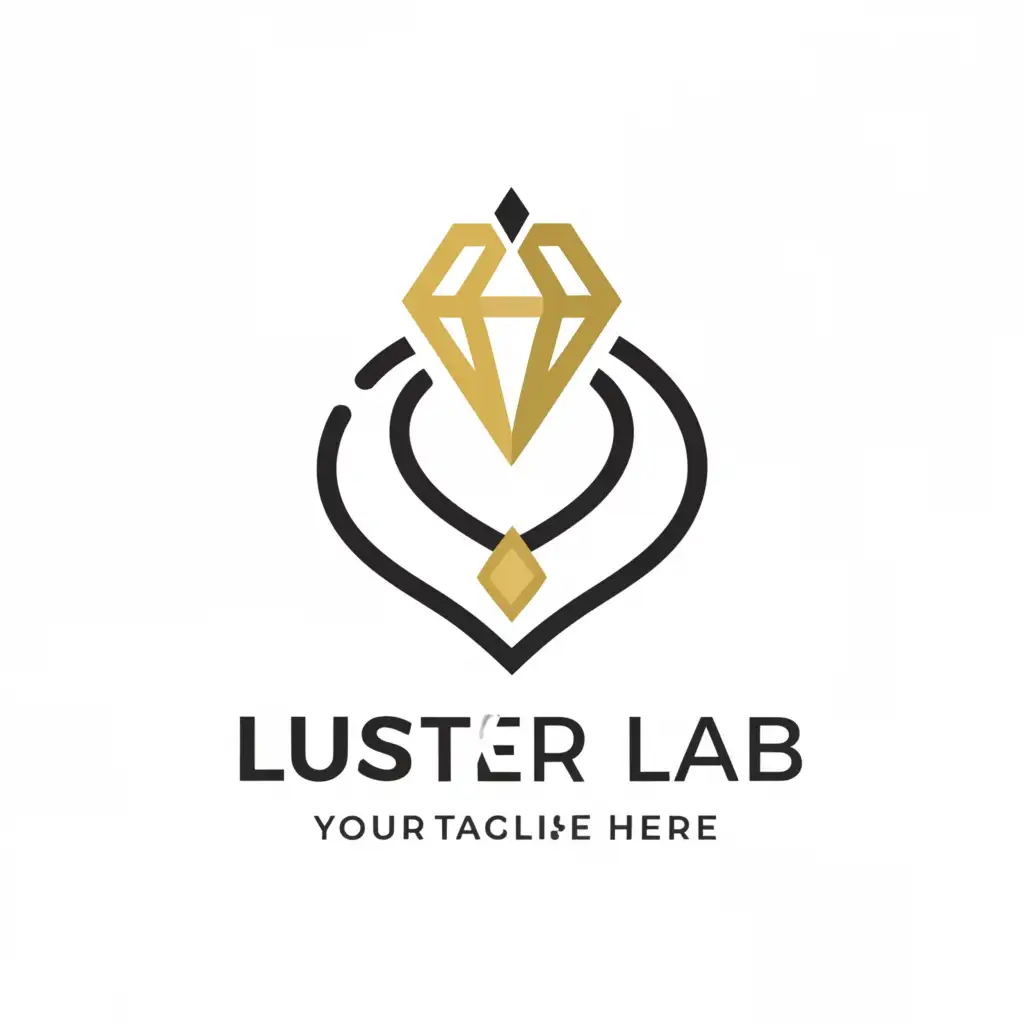 LOGO-Design-for-Luster-Lab-Elegant-Jewelry-Ring-Shine-on-Clear-Background