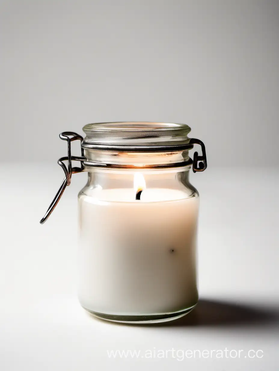 Elegant-Small-Candle-in-a-Jar-on-a-Serene-White-Background