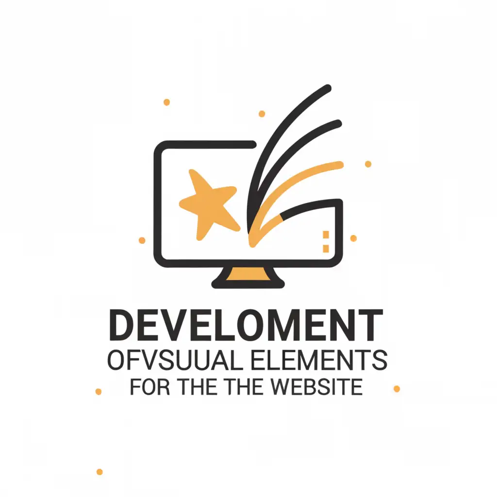 a logo design,with the text "Development of visual elements for the website", main symbol:icon,Moderate,be used in Internet industry,clear background