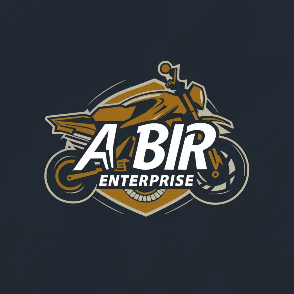 a logo design,with the text "ABIR ENTERPRISE", main symbol:BUSINESS BIKERS LOGO,Moderate,clear background