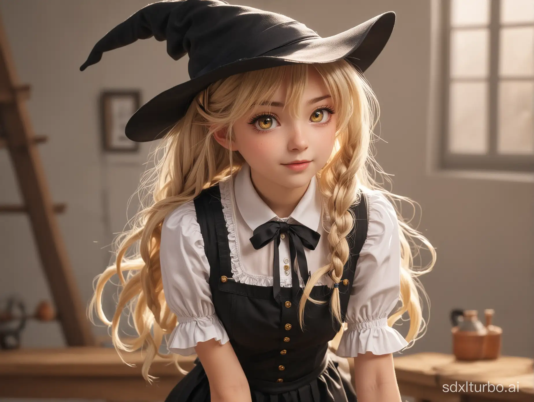 UltraDetailed-Portrait-of-Kirisame-Marisa-Enigmatic-Blonde-Witch-in-Vibrant-Attire