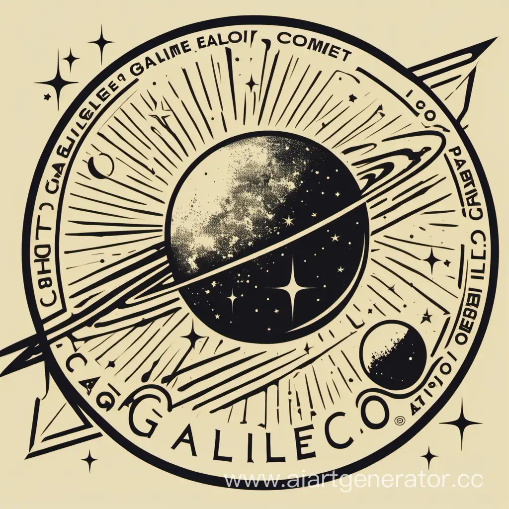 Эмблема для команды под название галлилео комета