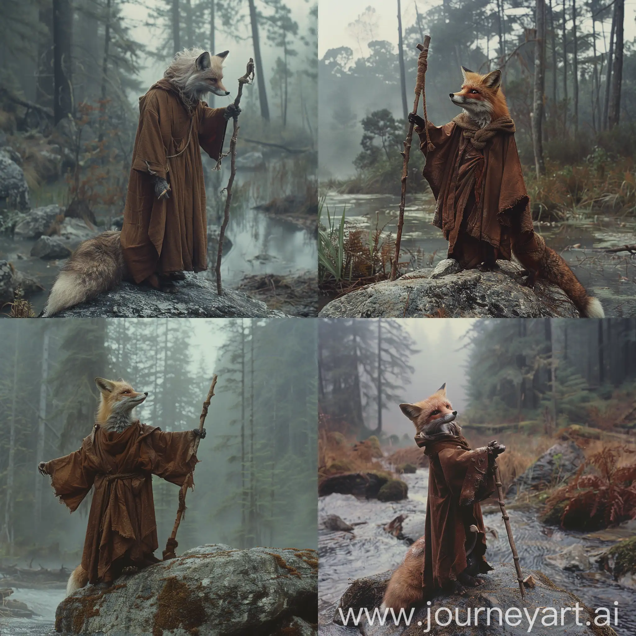 Elderly-Fox-Wizard-in-Dagobah-Bog-Moody-Film-Still-from-80s-BMovie