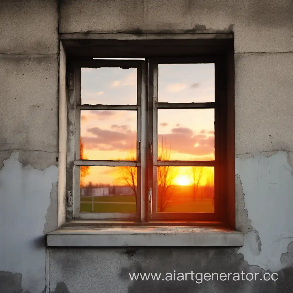 Russian-Sunset-View-from-Closed-Window