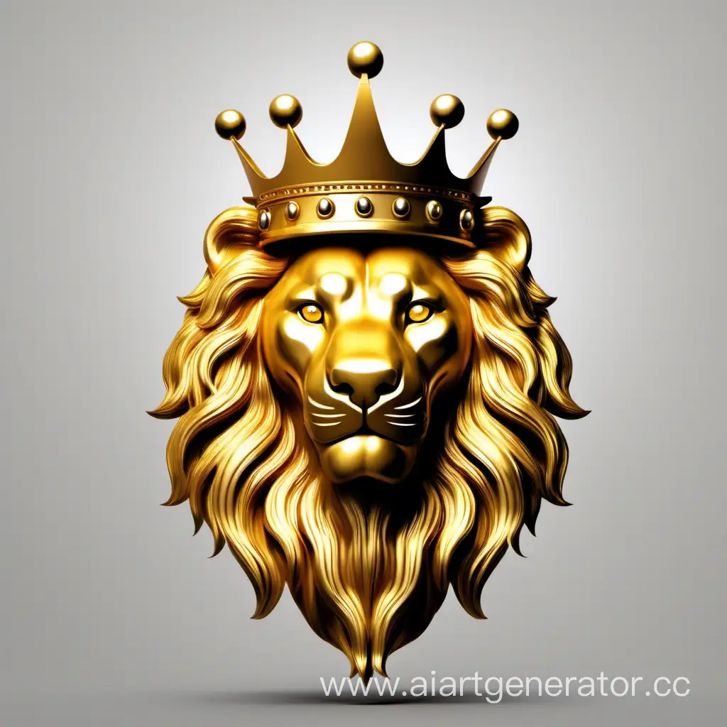 Золотой лев с короной
