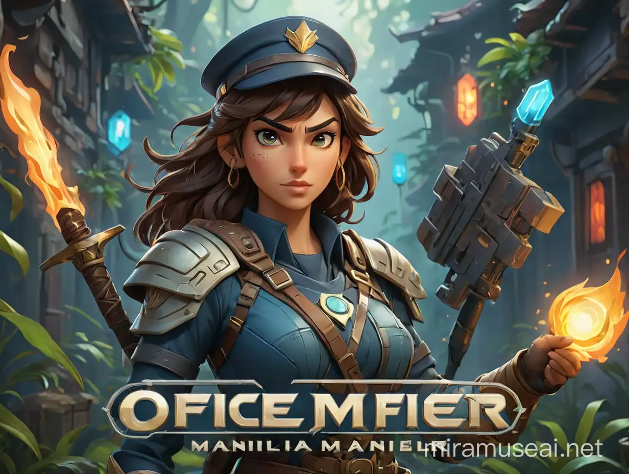 Officer Manila Video Game Cover Art Featuring Heroic Characters