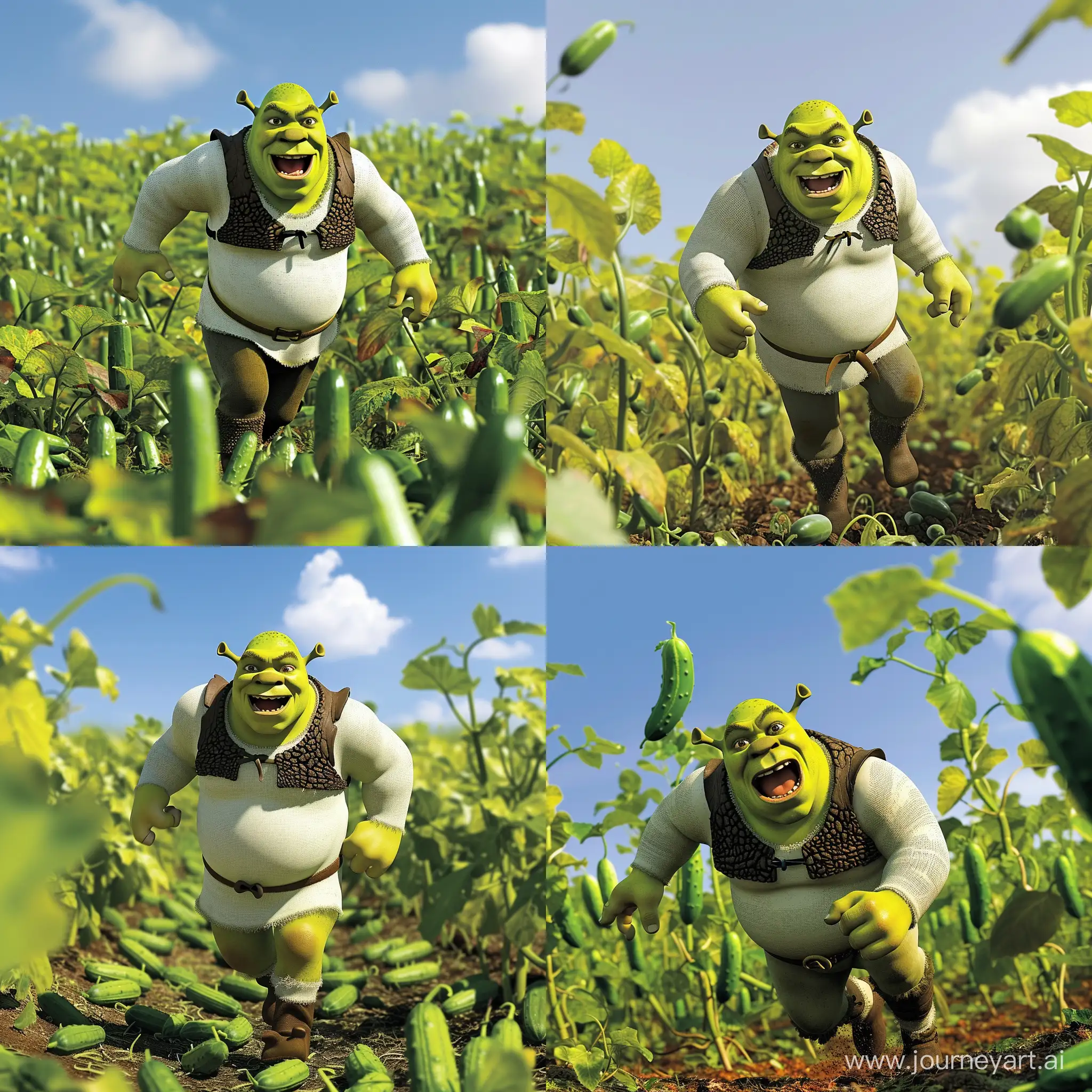 Shrek-Playfully-Dashes-Through-a-Lush-Cucumber-Field