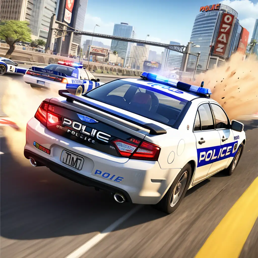 showing Police car from back side, Part of Gameloft’s Asphalt franchise, Asphalt Police Car offers an extensive collection of over 300 licensed Police cars and motorbikes, delivering action-packed races across 75+ tracks. Immerse yourself in the thrilling world of high-speed racing as you jump into the driver's seat.

Explore stunning scenarios and landscapes, ranging from the scorching Nevada Desert to the bustling streets of Tokyo. Compete against skilled racers, conquer exciting challenges, and engage in limited-time special racing events. Prepare your Police car for the ultimate test and unleash your Police Car Driving skills, showing Police car from back side