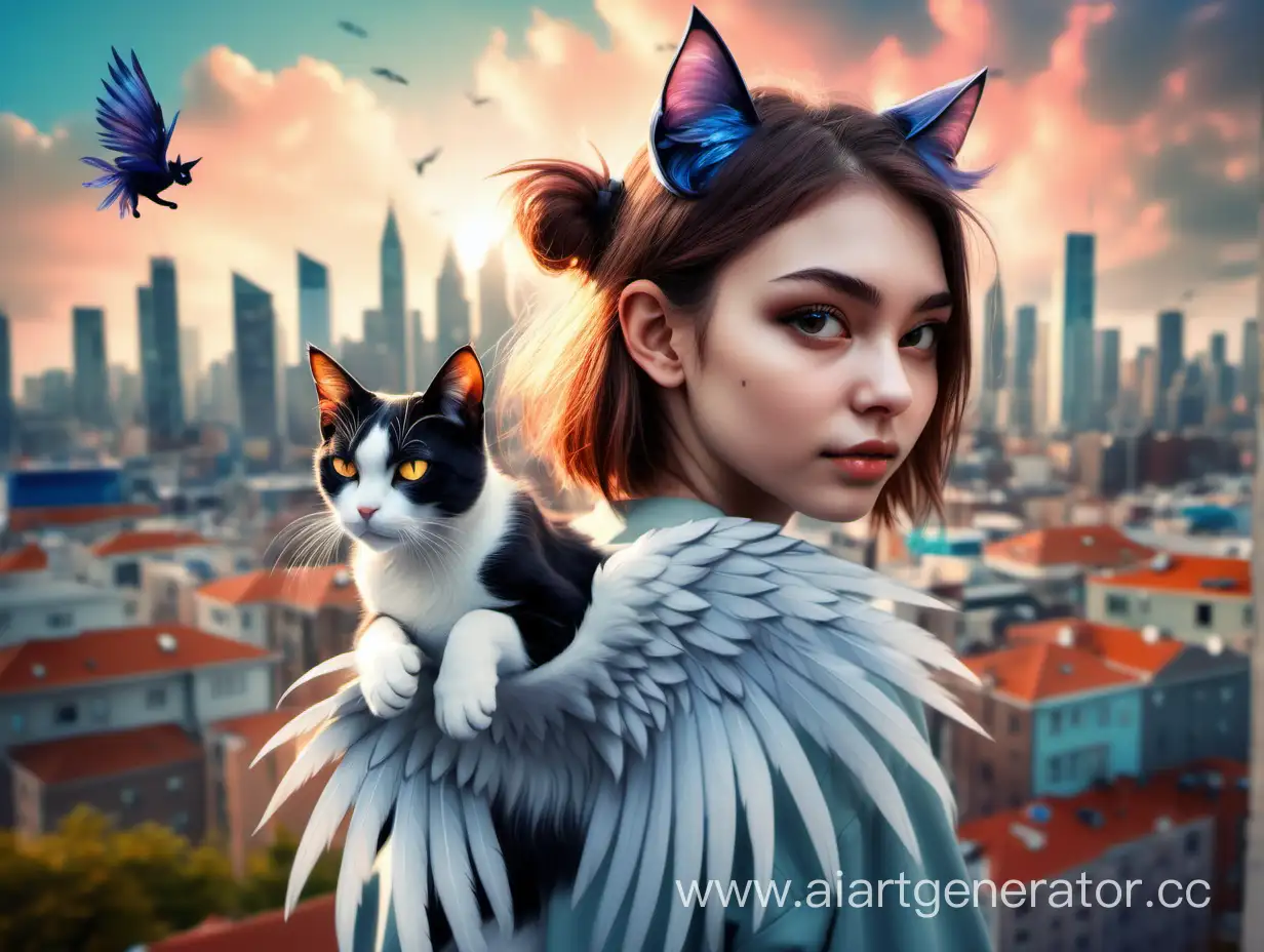 Modern-Girl-with-Winged-Cat-in-Urban-Fantasy-Setting