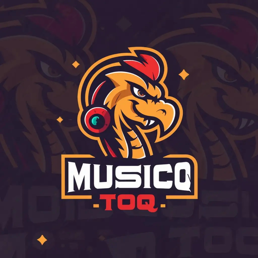 a logo design,with the text "music_toq", main symbol:Dragon with headphones,Moderate,clear background