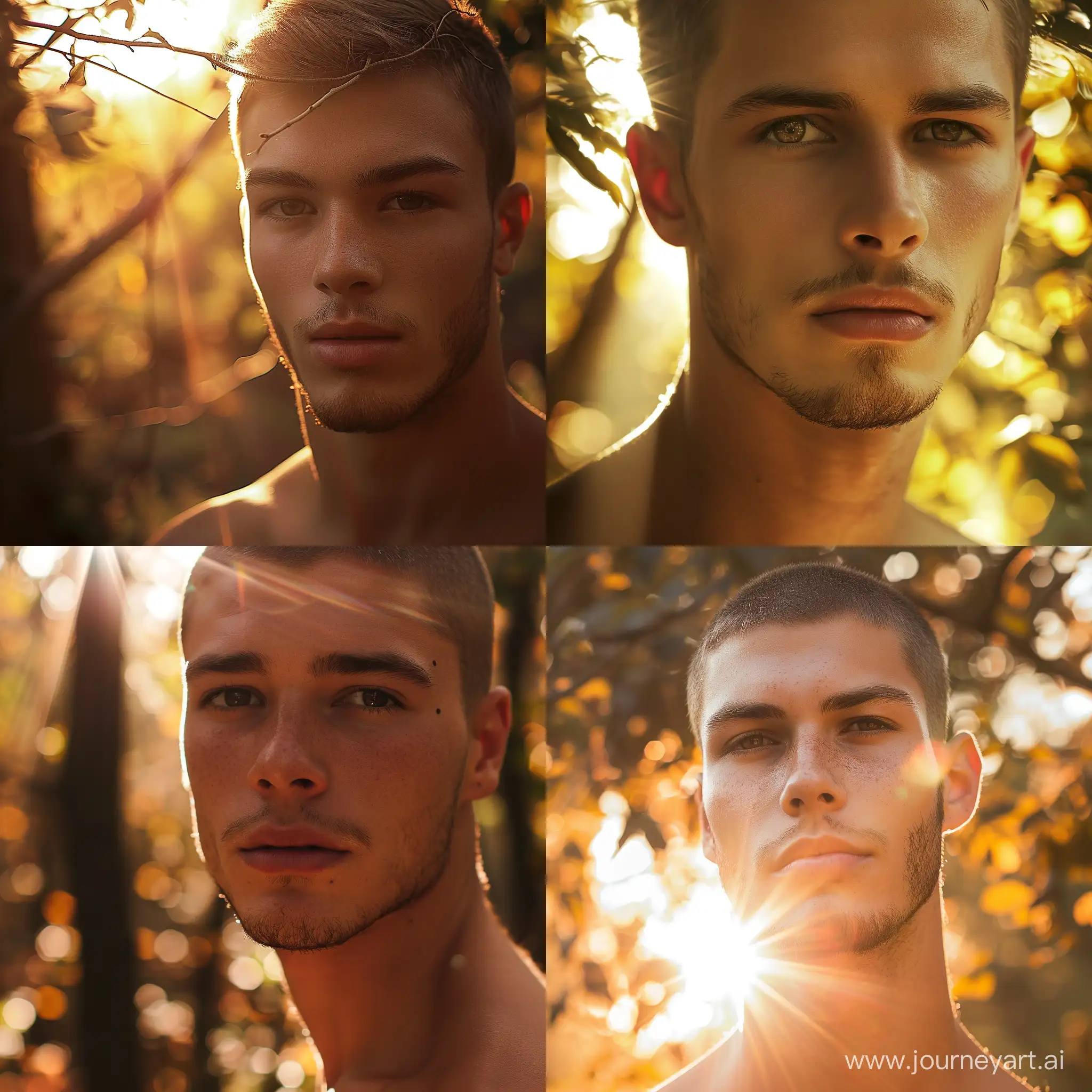 Charming-Young-Man-in-Autumnal-Sunlight