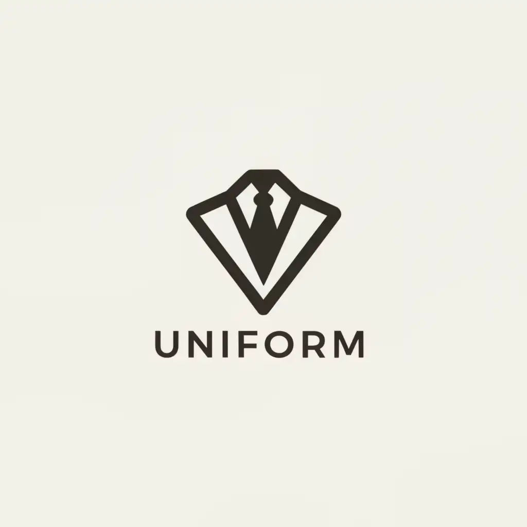 a logo design,with the text "Uniform", main symbol:👔,Moderate,clear background