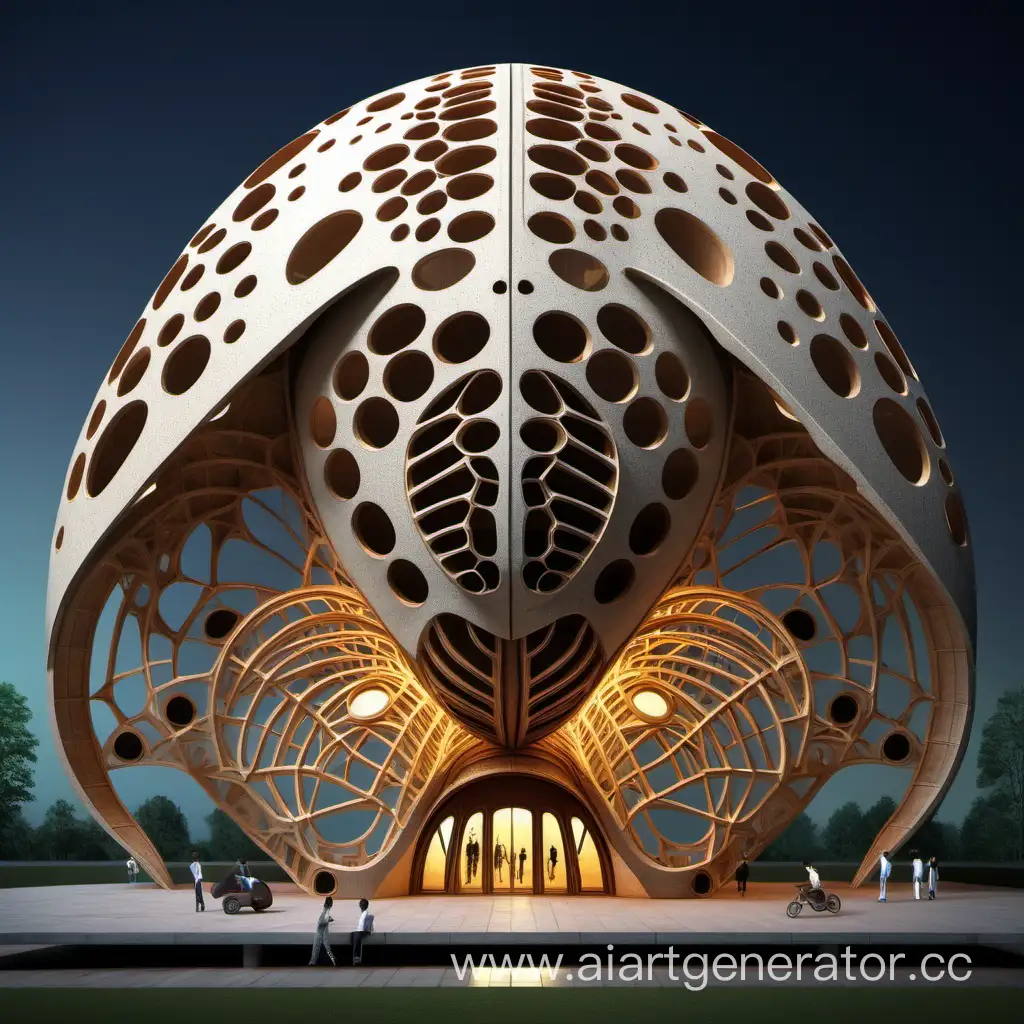 create a culturally spectacular building in the form of a beetle