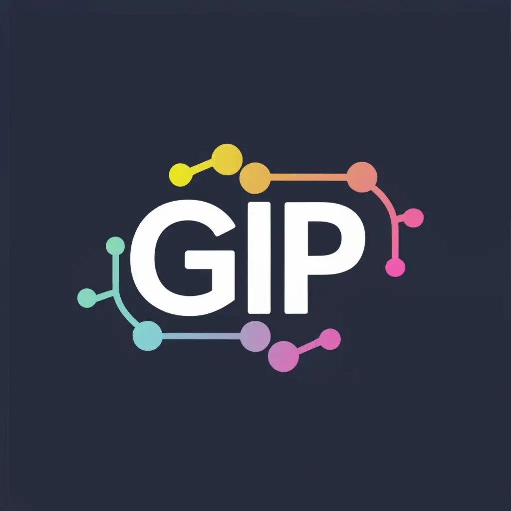 logo, Connection, with the text "GIP", typography, be used in Technology industry