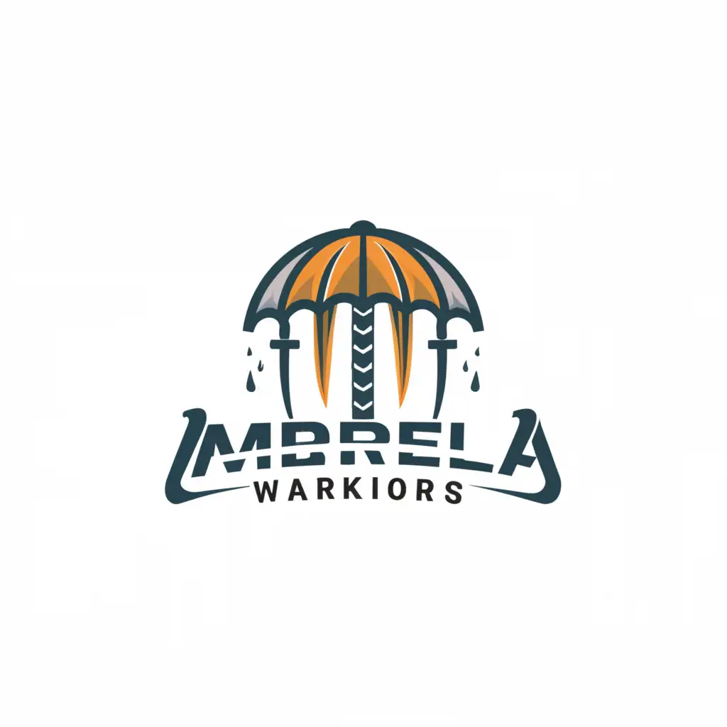 a logo design,with the text 'MBRELLA WARRIORS', main symbol:Cricket,Moderate,be used in Sports Fitness industry,clear background