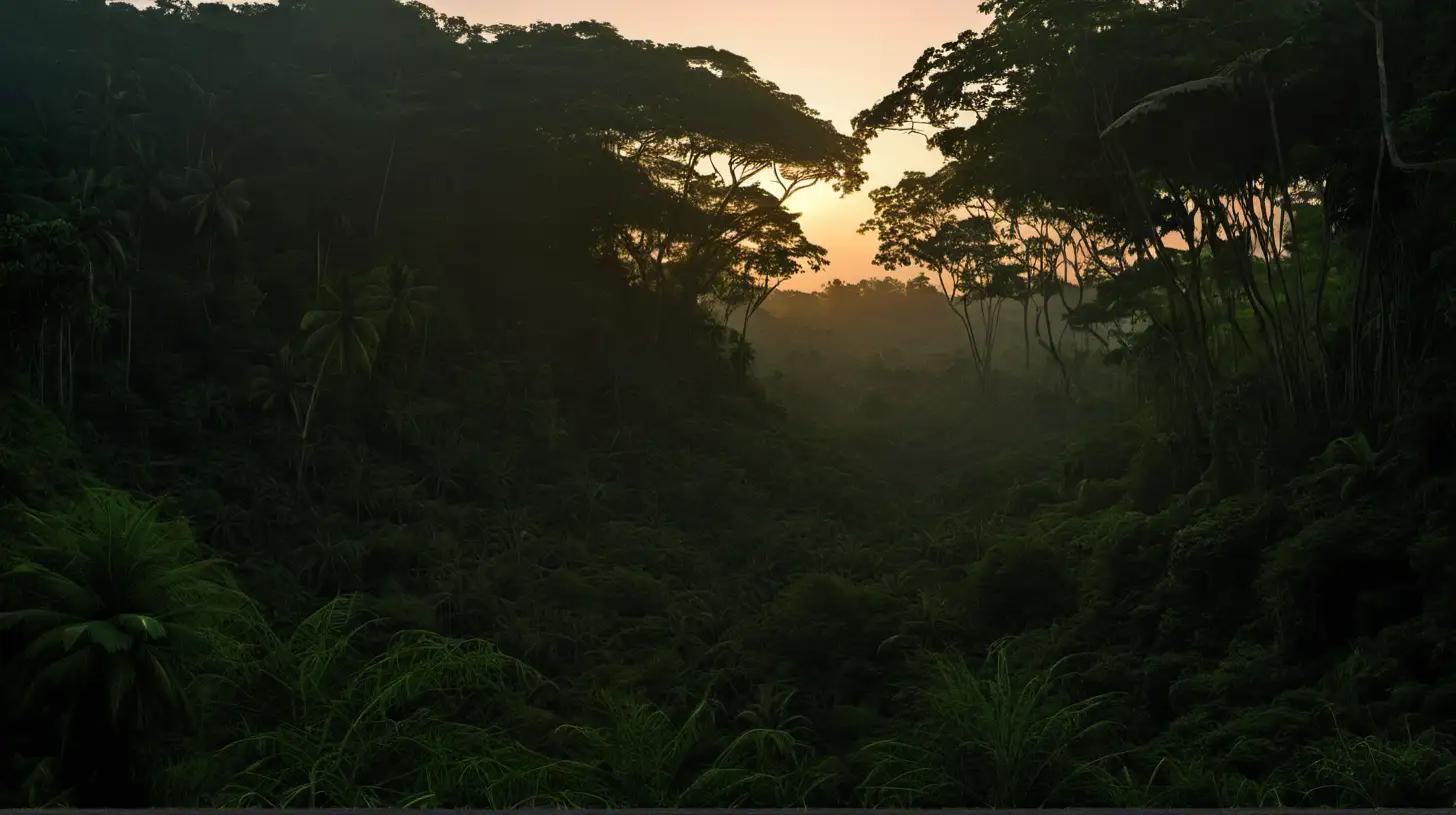 Serene Jungle Awakening with Dawns Light