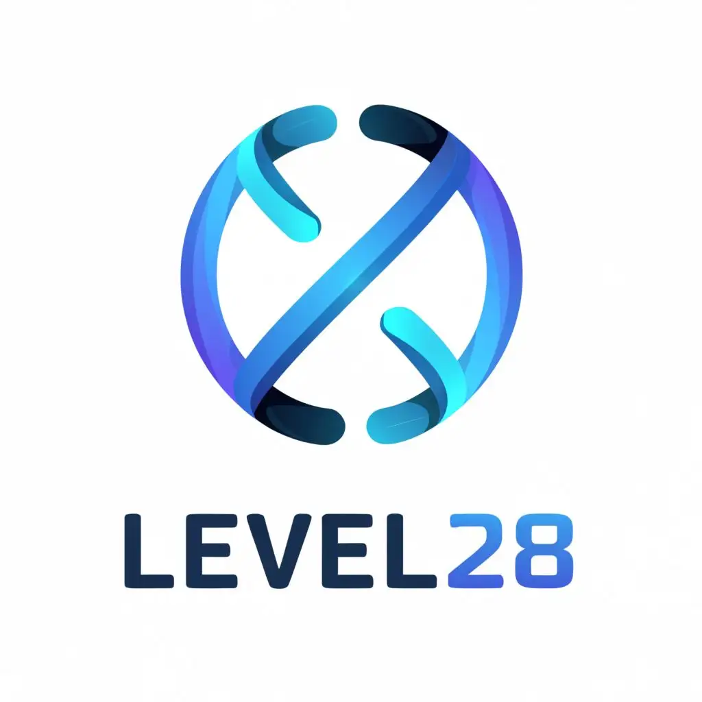 a logo design,with the text "Level28", main symbol:circle like,Moderate,be used in Technology industry,clear background