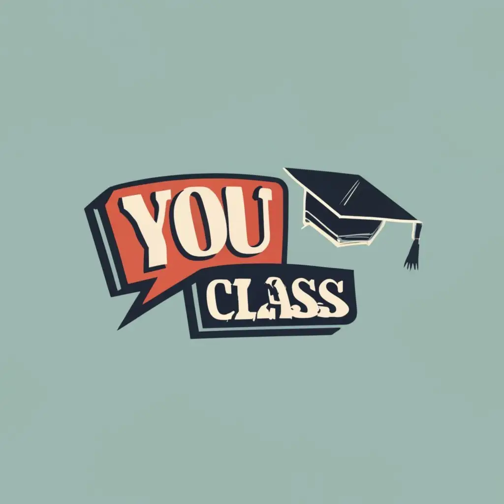 logo, Learning applications, with the text "You class", typography, be used in Education industry