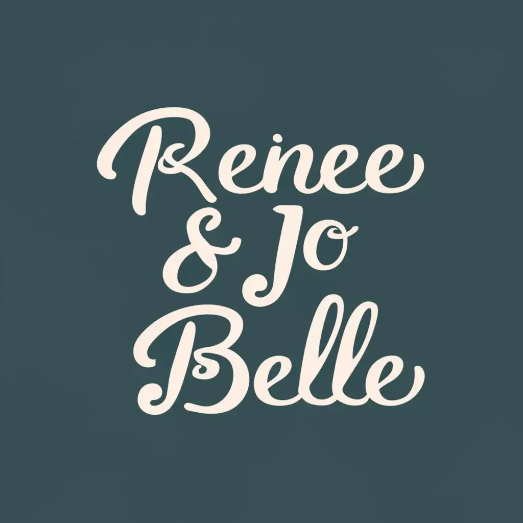 logo, a logo that represent handcraft, handcraft , with the text "Renée & Jo Belle", typography