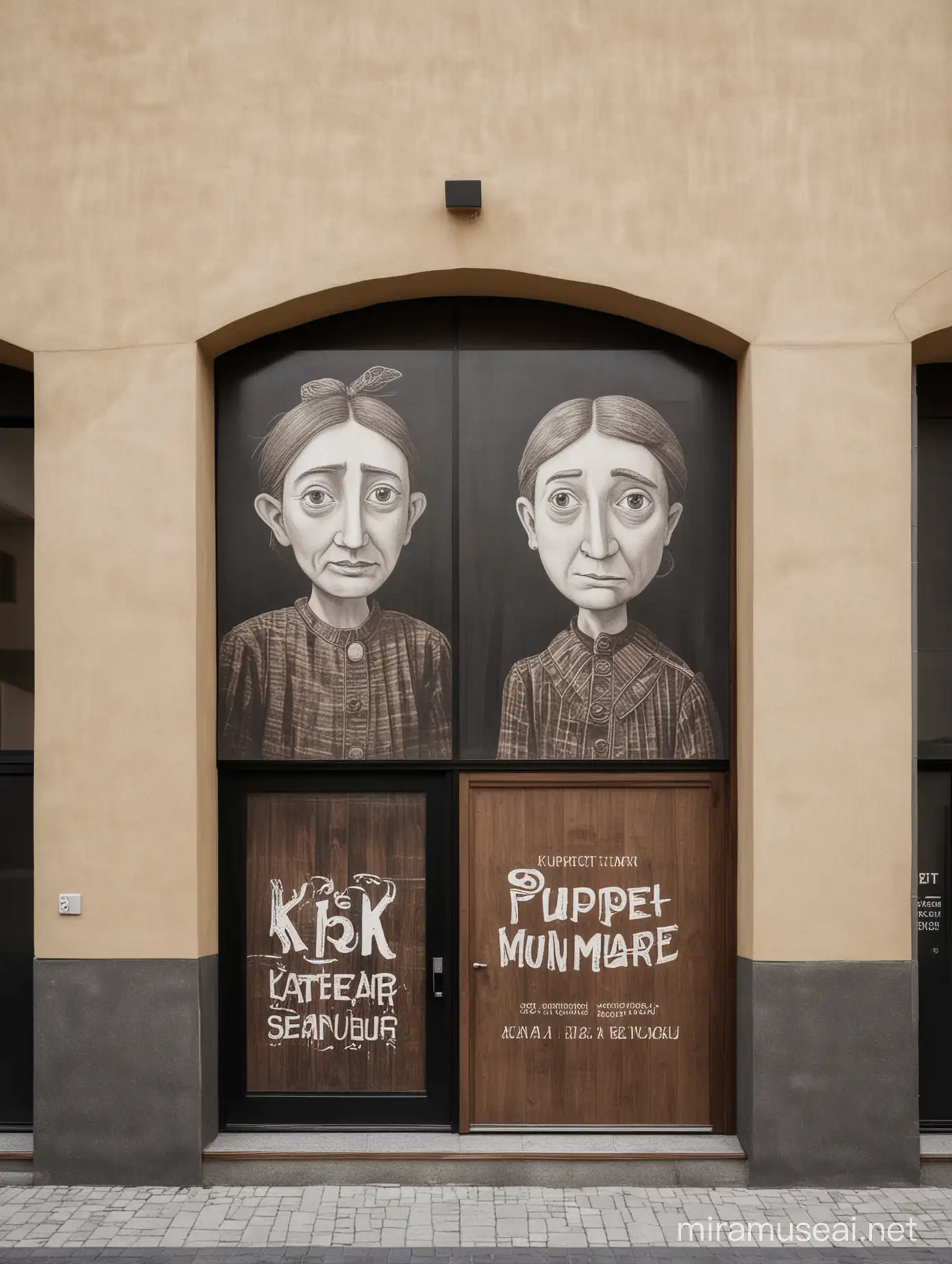 Visual communication inside the new building of the Puppet and Actor Theater "Kubuś" in Kielce, Poland.