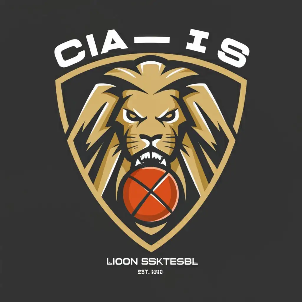 a logo design,with the text 'CIA - SI', main symbol:LION BASKETBALL,Minimalistic,be used in Sports Fitness industry,clear background