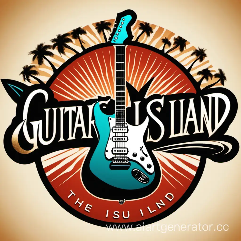 Guitar-Island-Unique-Logo-for-Your-Guitar-Shop