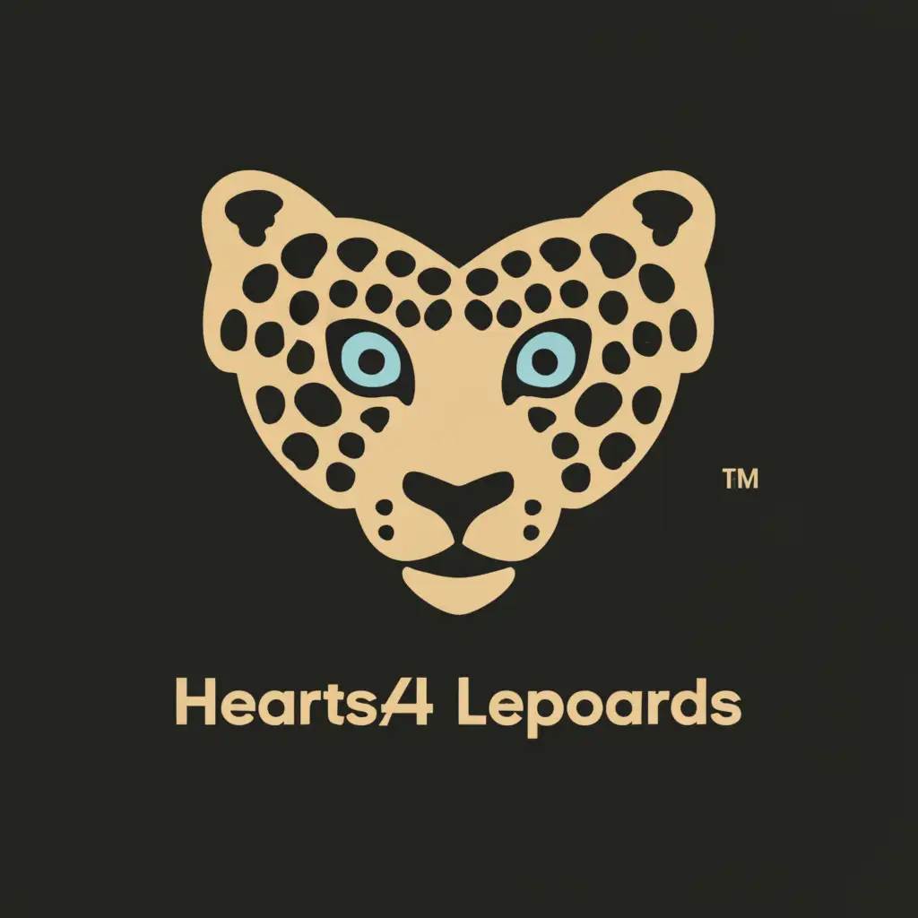 a logo design,with the text "hearts4leopards", main symbol:heart,Minimalistic,be used in Technology industry,clear background