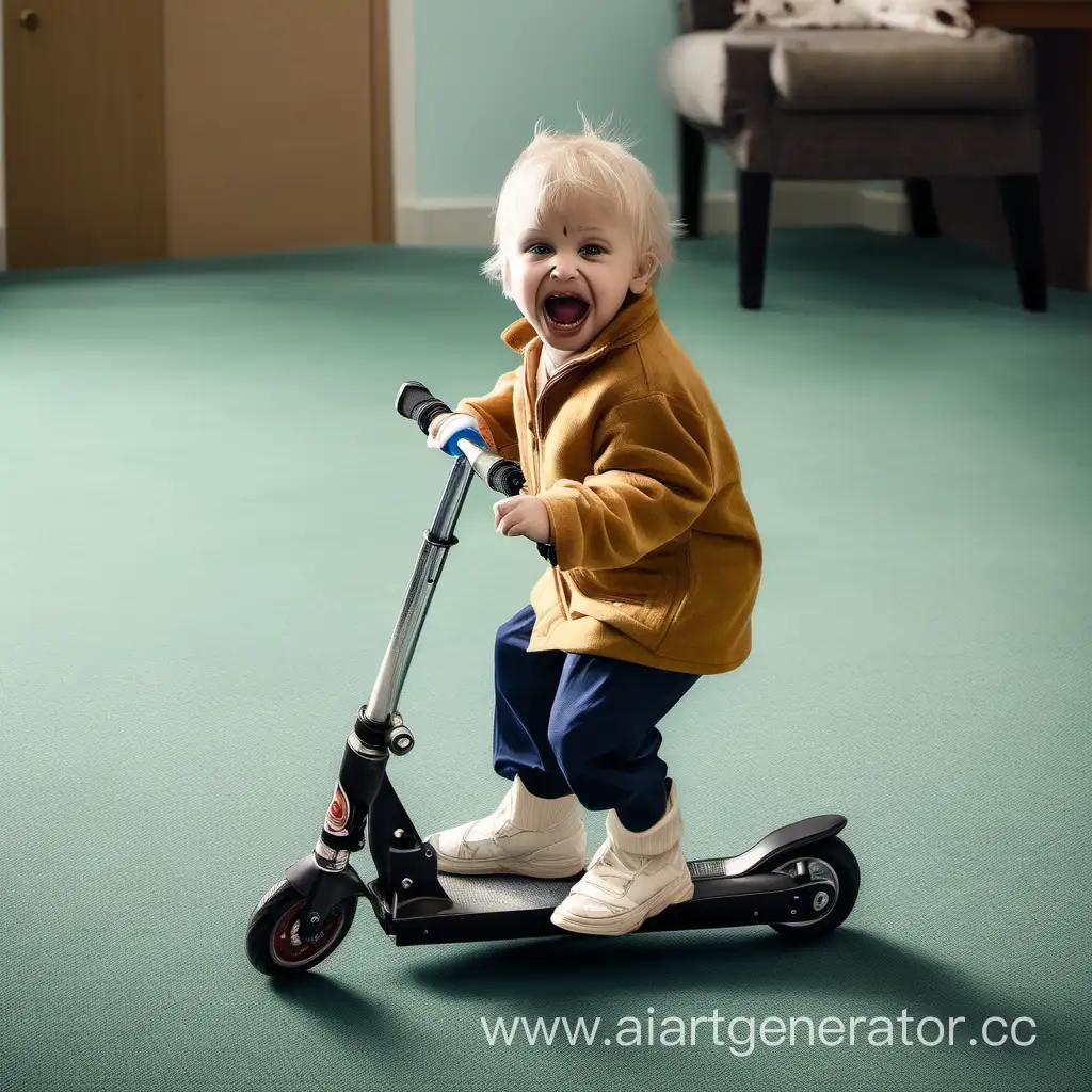 Child-Falls-Off-Scooter-Emergency-on-the-Carpet