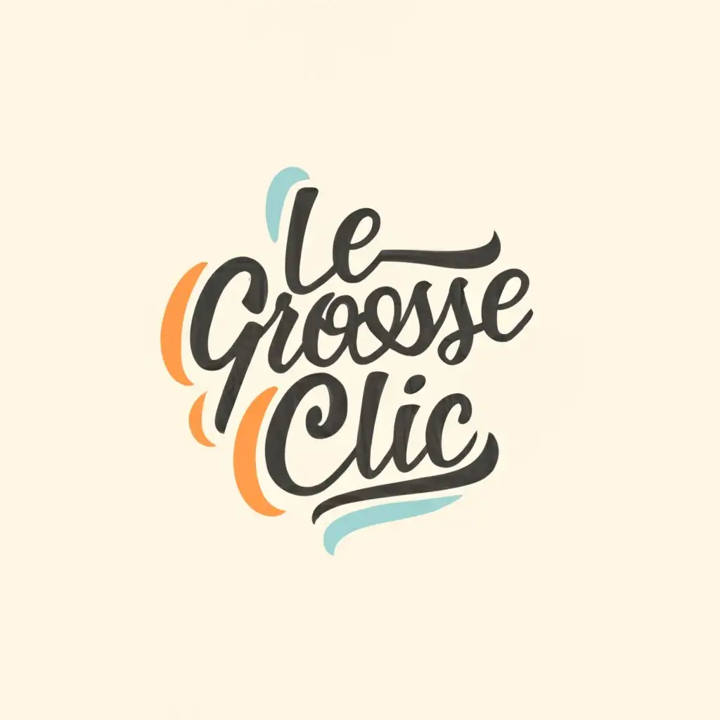 LOGO-Design-For-Le-Grosse-Clic-Bold-Text-with-Elegant-Font-for-Events-Industry