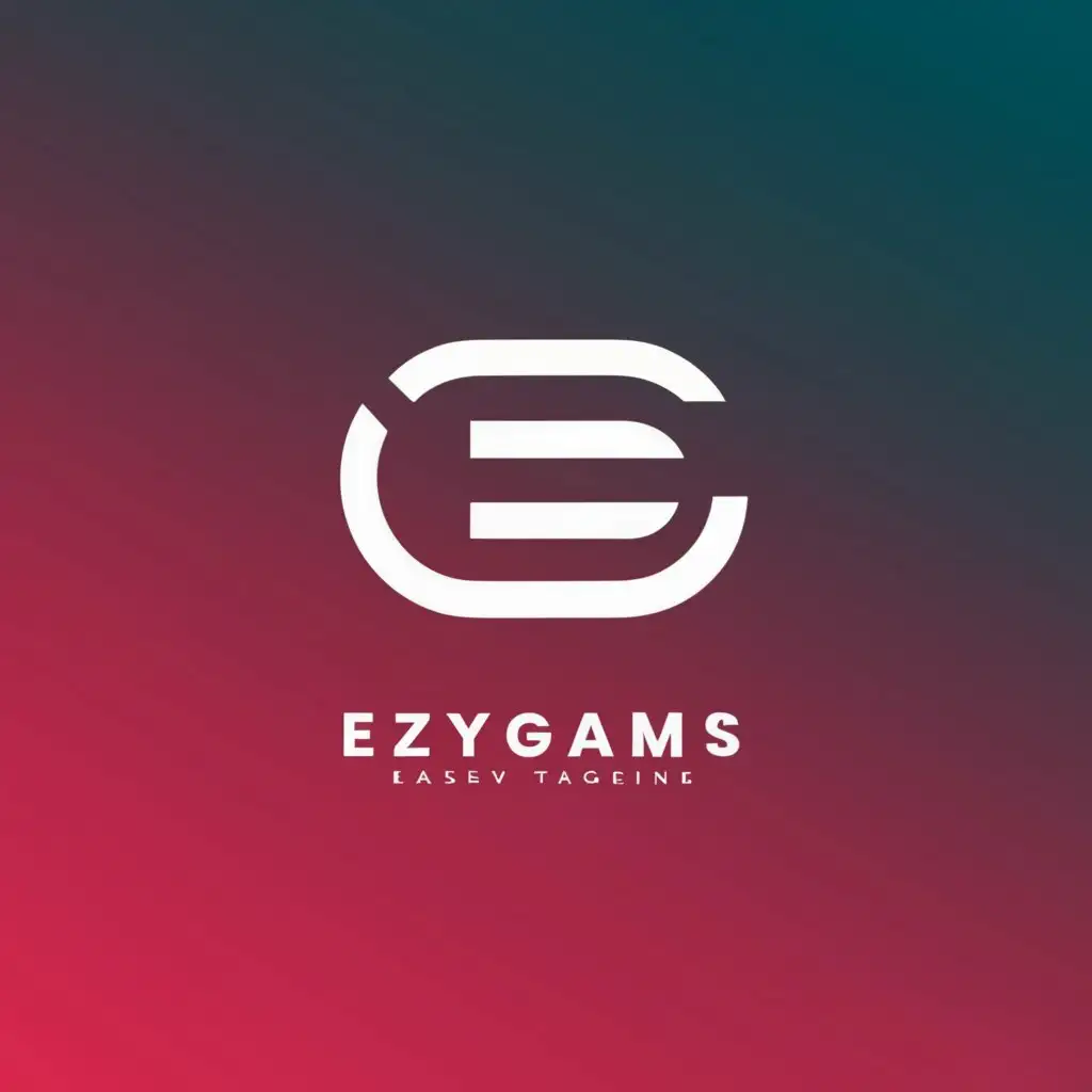 a logo design,with the text "EG", main symbol:eaZy Games,Minimalistic,clear background