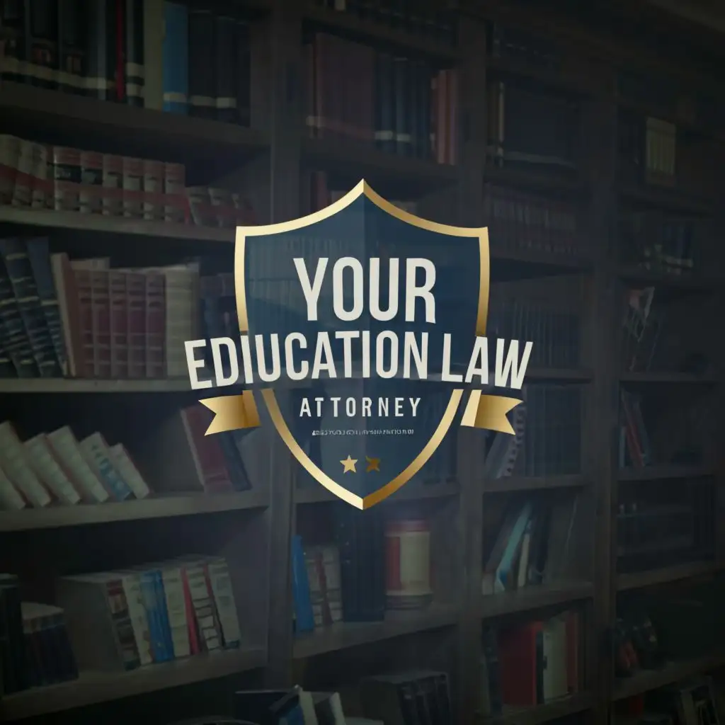 logo, Shield, with the text "Your Education Law Attorney", typography, be used in Legal industry