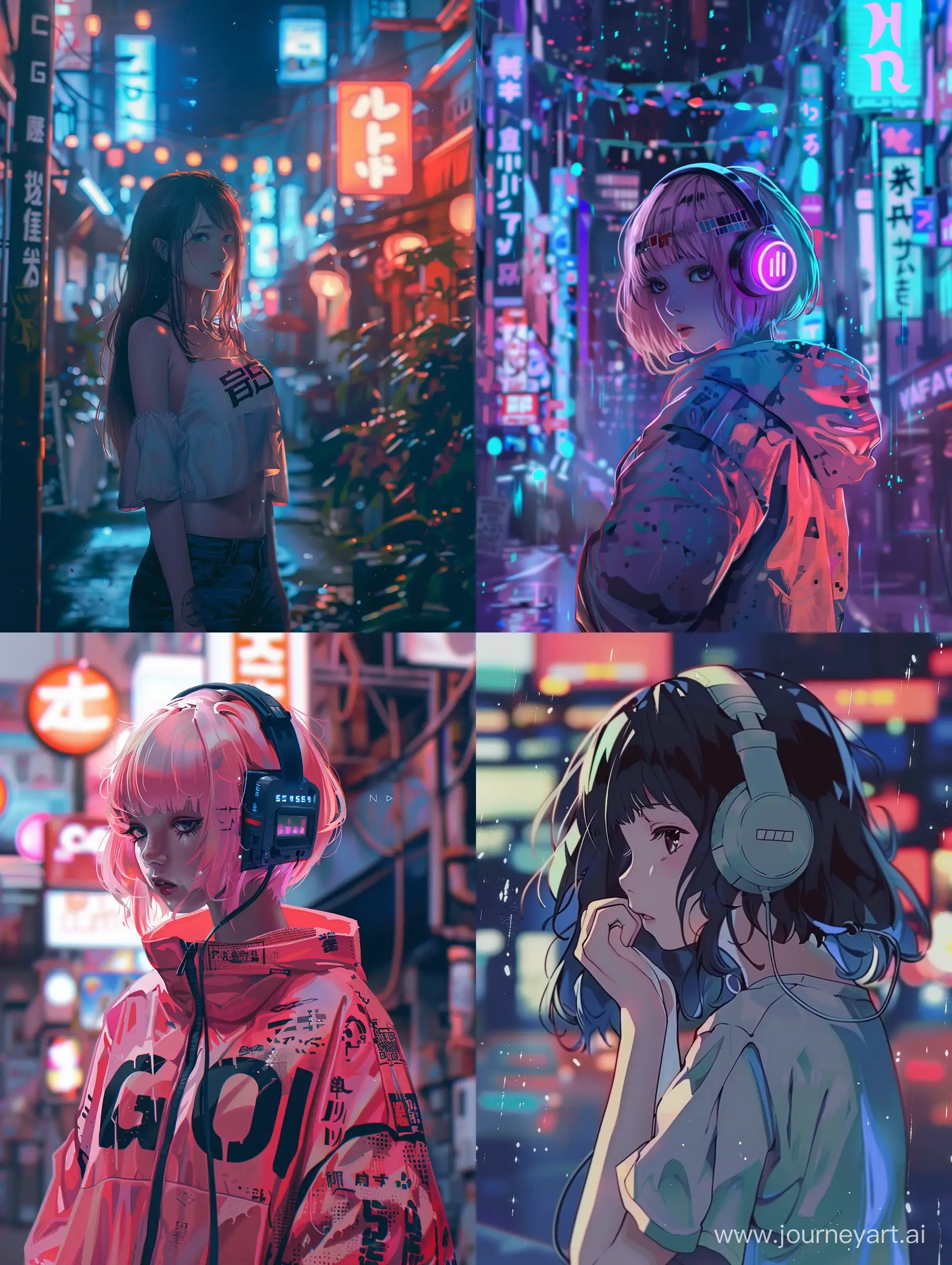 Anime-Lofi-Cool-Vibes-with-Urban-Night-Cityscape