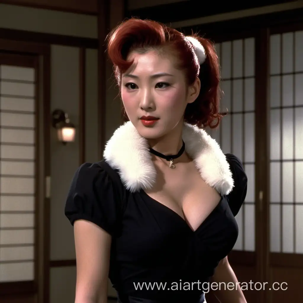 Sultry-Elegance-Japanese-Femme-Fatale-in-1940s-American-Glamour