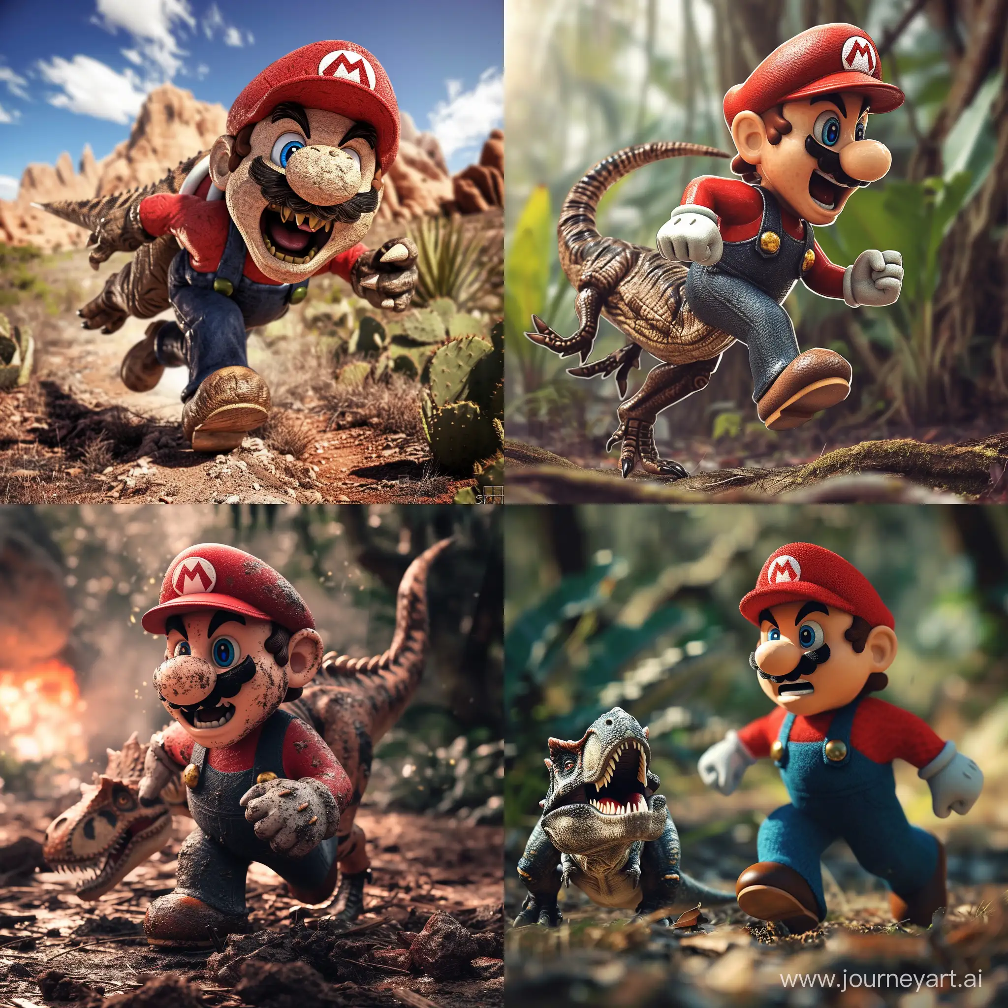 Mario-Dinosaur-Overlay-on-Stunning-Photo-Creative-Photoshop-Art