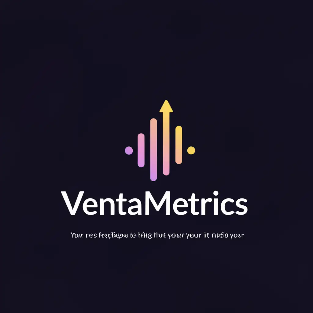 a logo design, with the text 'Venta Metrics', main symbol: We provide accurate data and metrics, you improve your business, minimalistic, be used in Retail industry, white background
