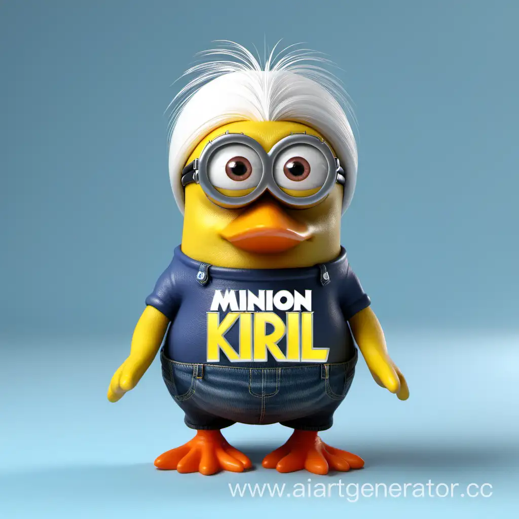 Cute-Minion-Duck-in-Personalized-Kirill-TShirt