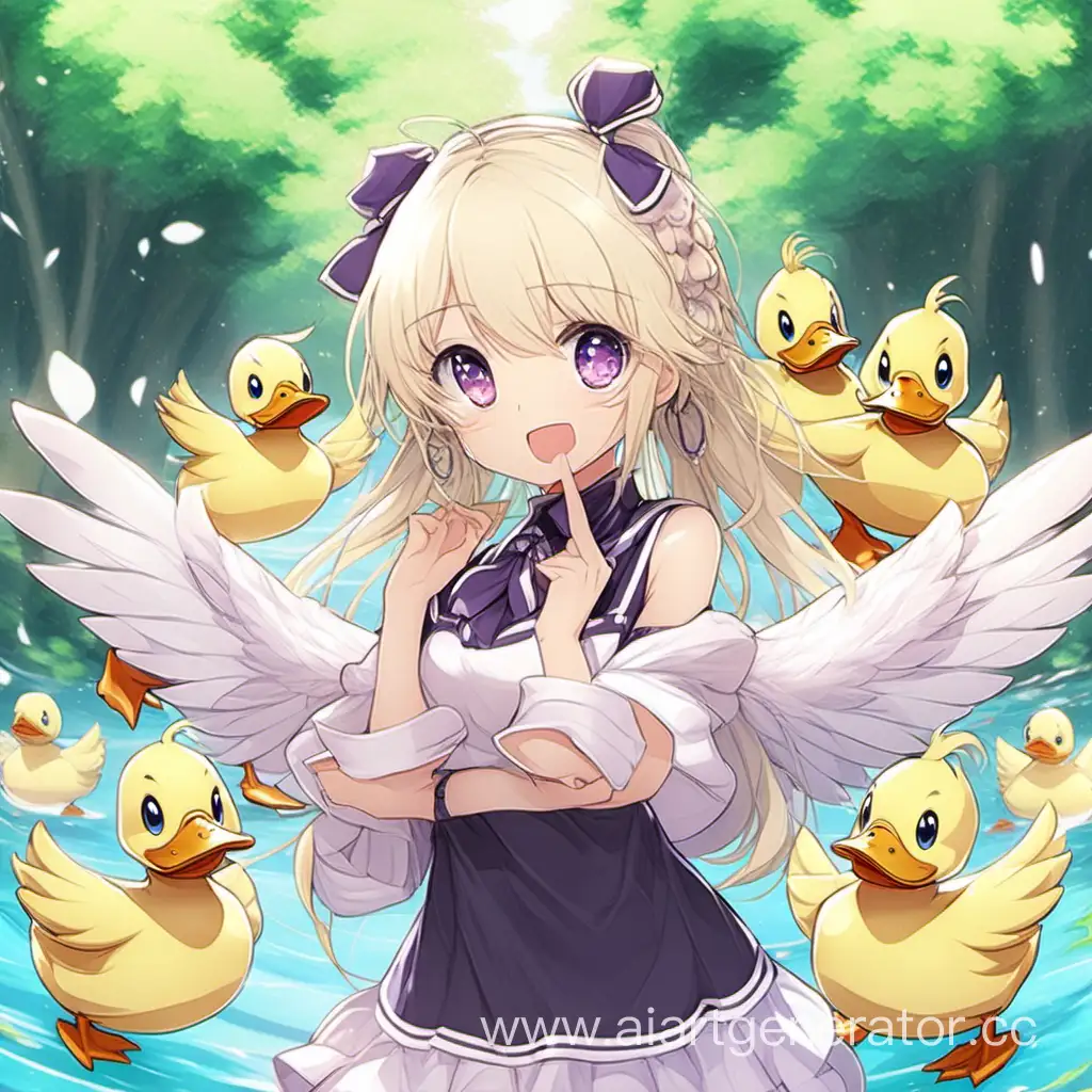 Adorable-Anime-Duck-Lala-Fan-Fan