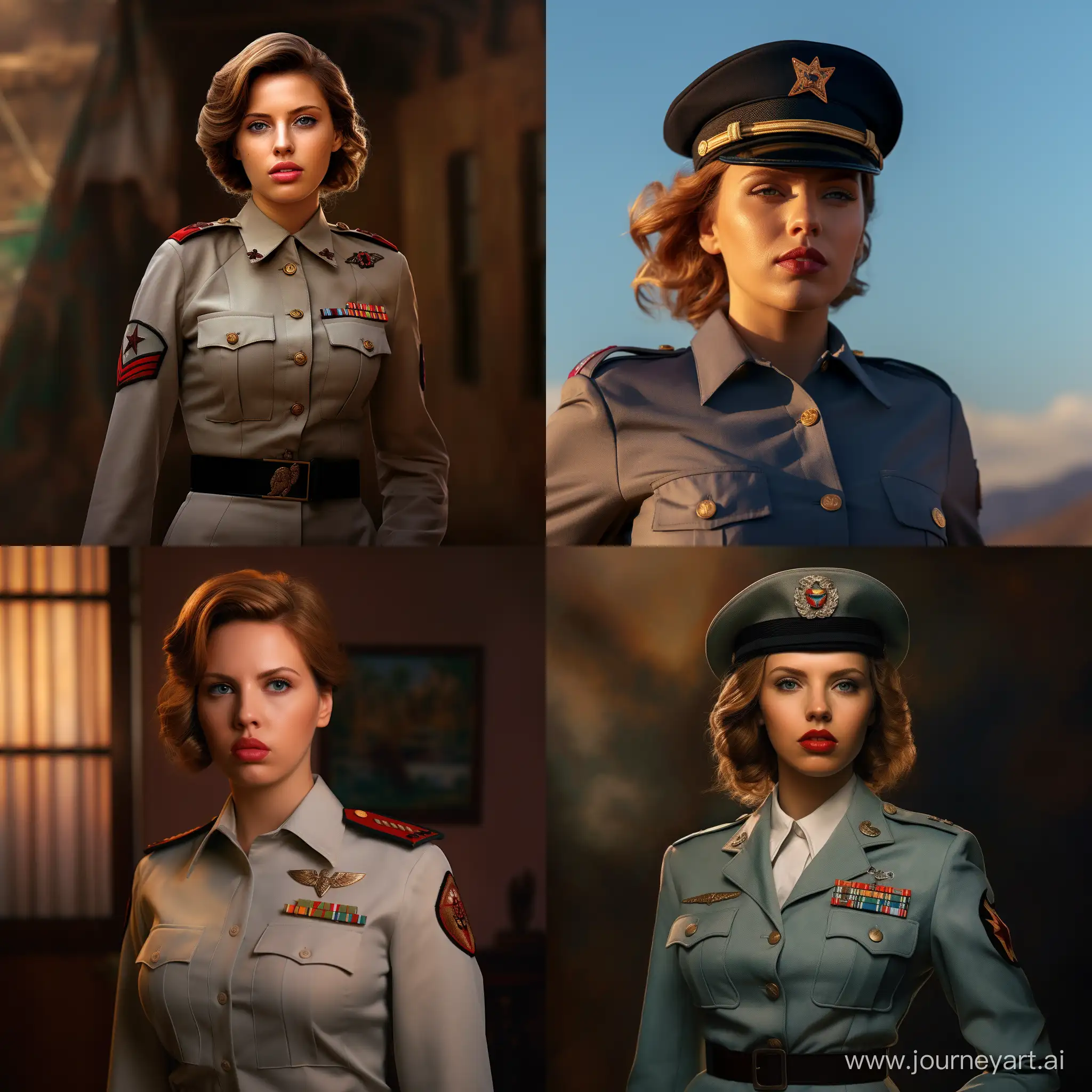 Scarlett-Johansson-in-Revolutionary-8K-Realistic-Photo-Wearing-Cap-and-Uniform